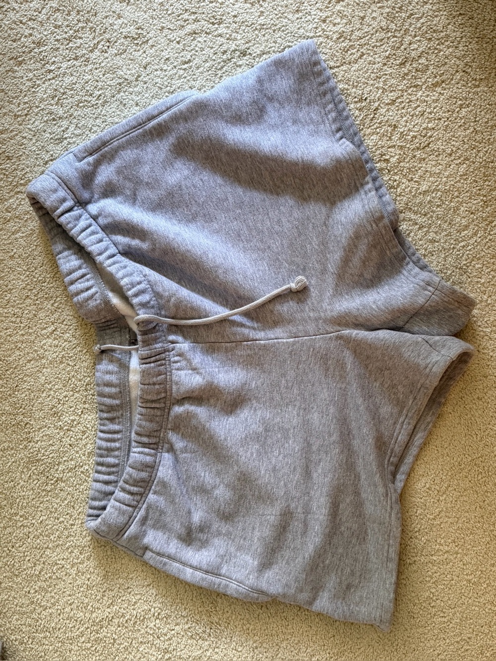 SKIMS HEATHER GRAY DRAWSTRING SHORTS